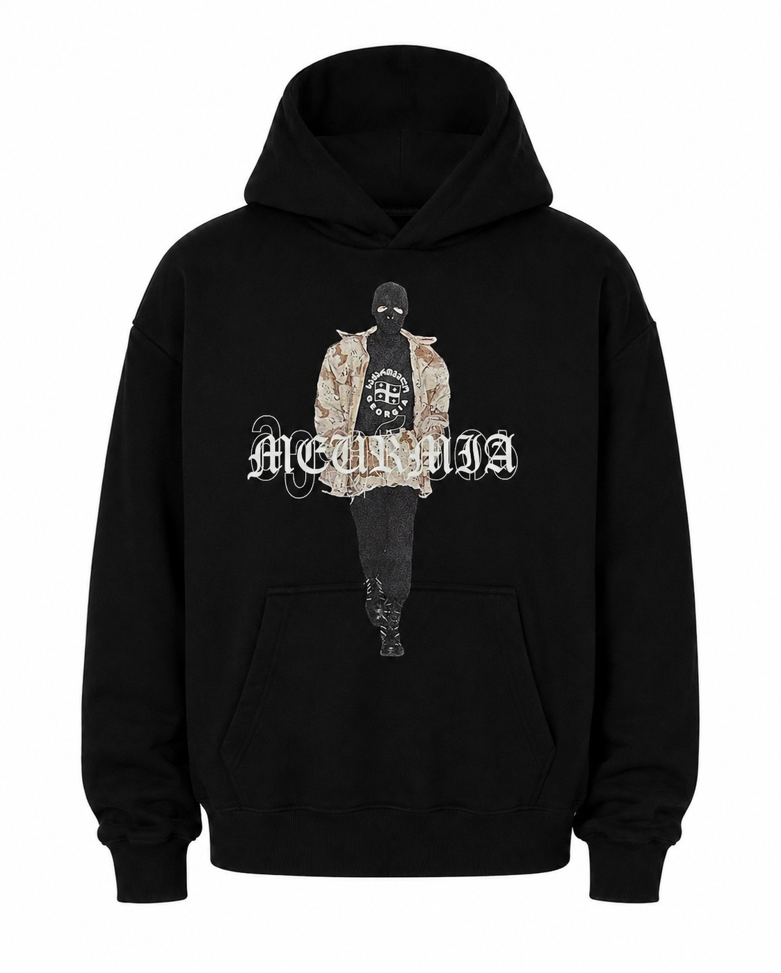 black "GEORGIA" script hoodie
