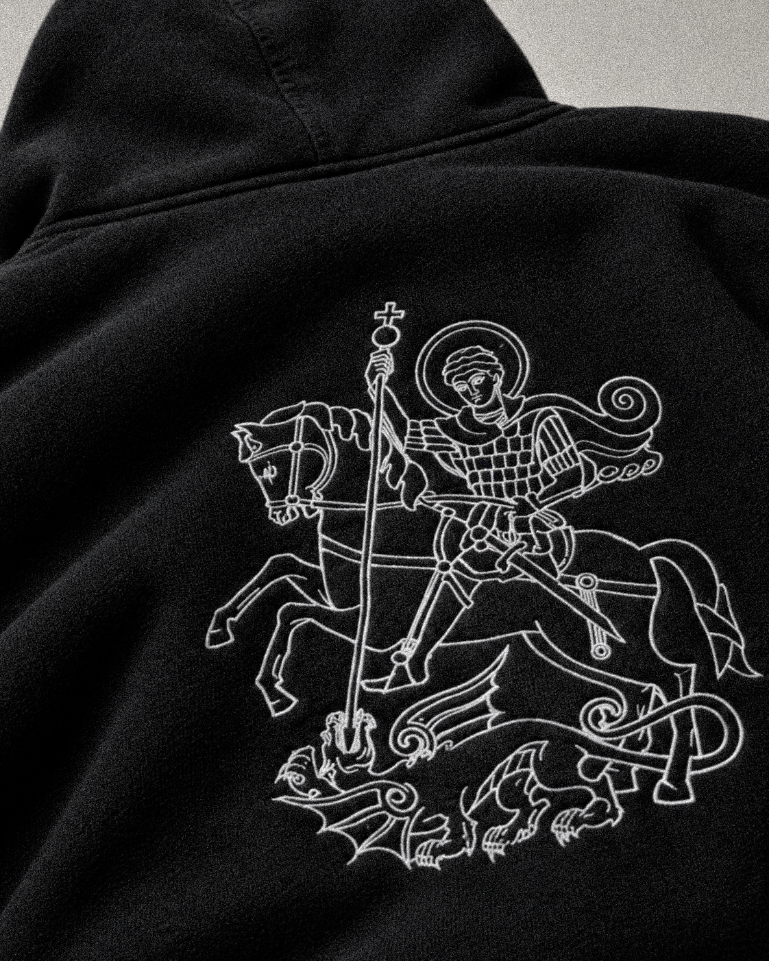 black "SAINT GEORGE" hoodie
