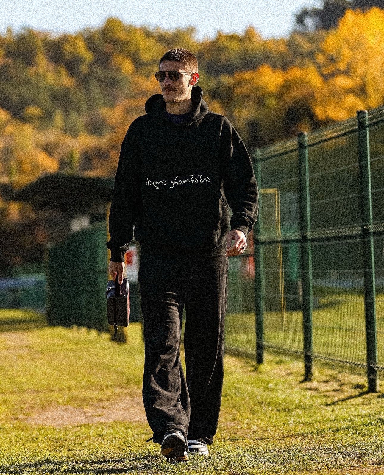 BLACK "POWER IN UNITY" SCRIPT HOODIE