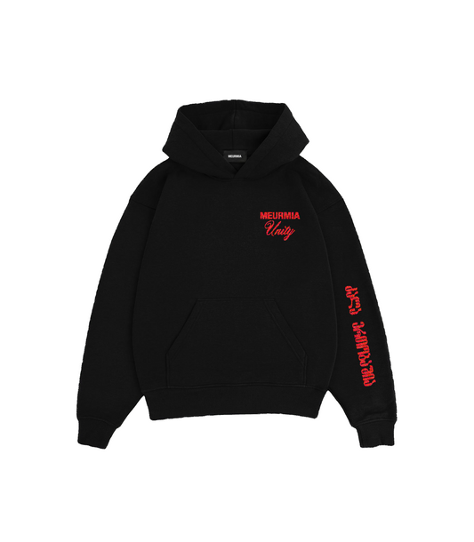 BLACK UNITY LOGO HOODIE