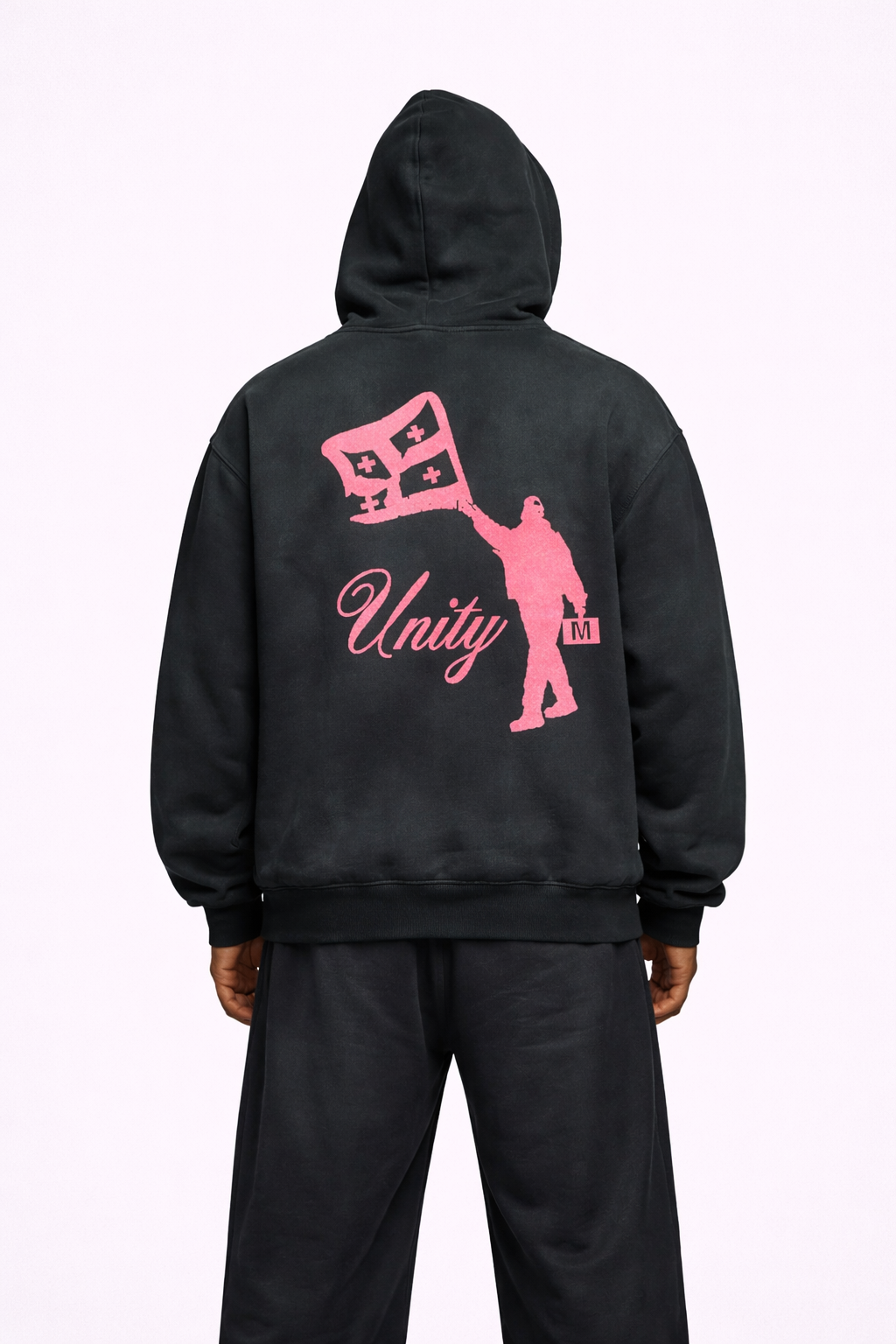 BLACK UNITY LOGO HOODIE