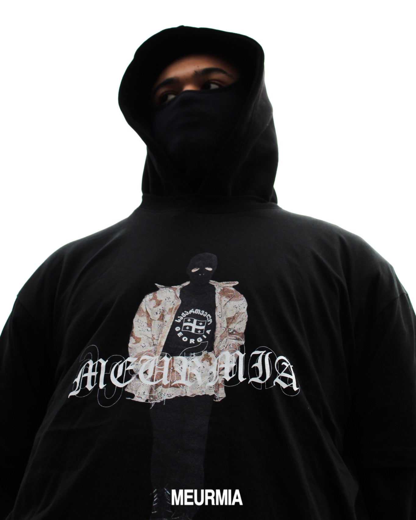 black "GEORGIA" tshirt longsleeve