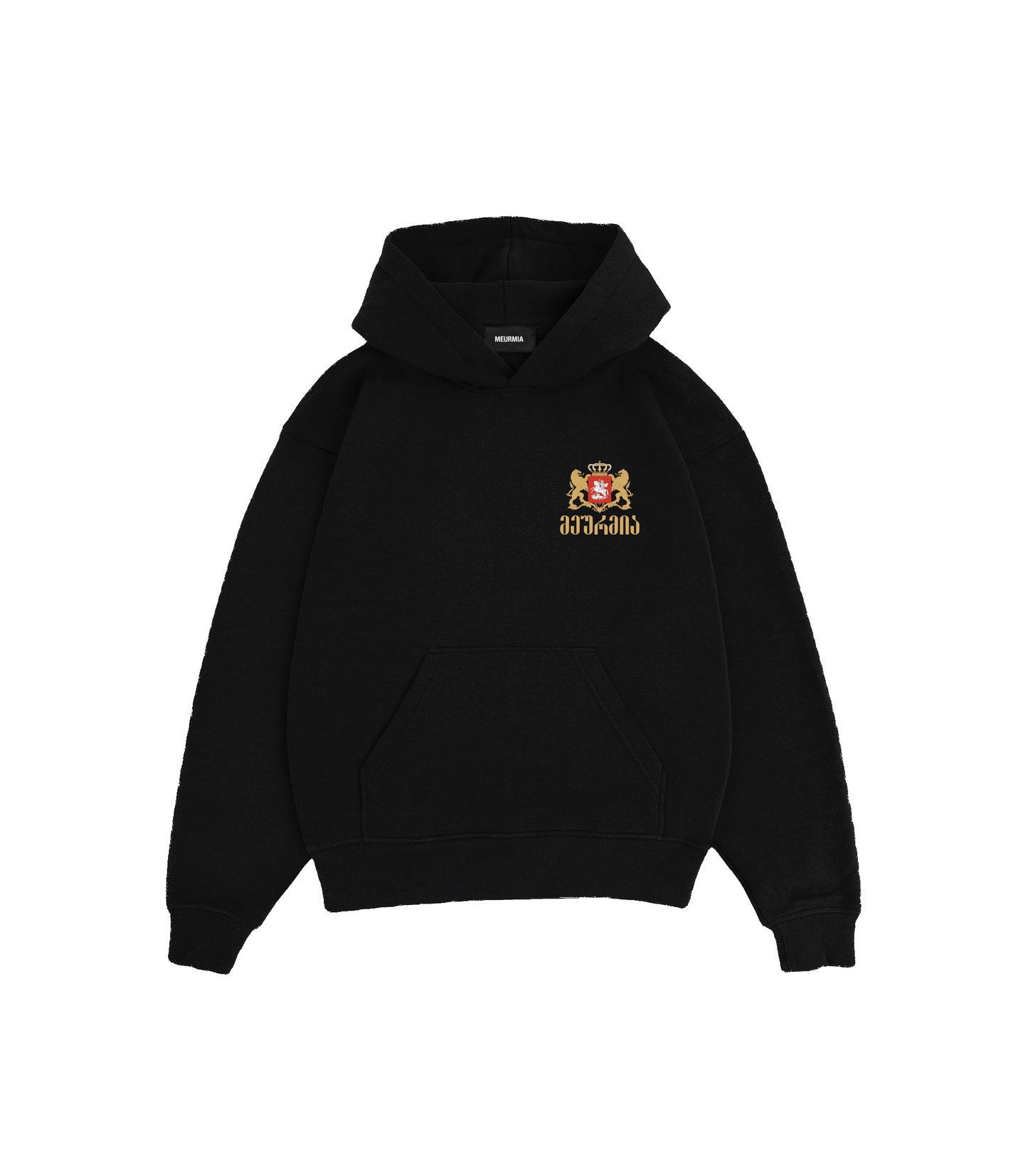 BLACK CREST LOGO HOODIE