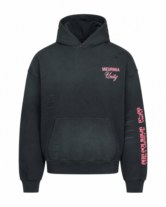 black unity logo hoodie