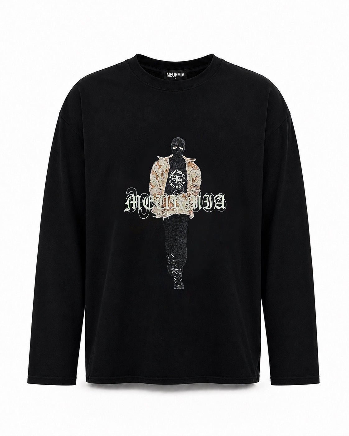 black "GEORGIA" tshirt longsleeve