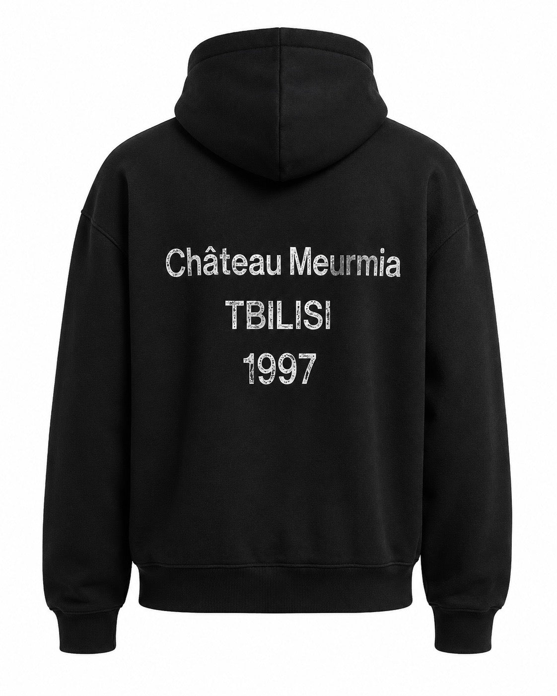 black "chateau 1997" hoodie