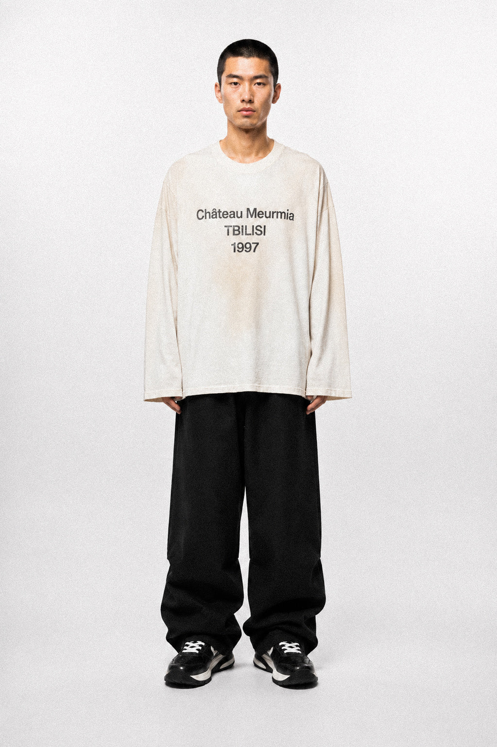 white "chateau 1997" tshirt longsleeve