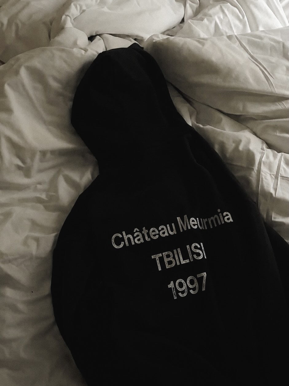 black "chateau 1997" hoodie