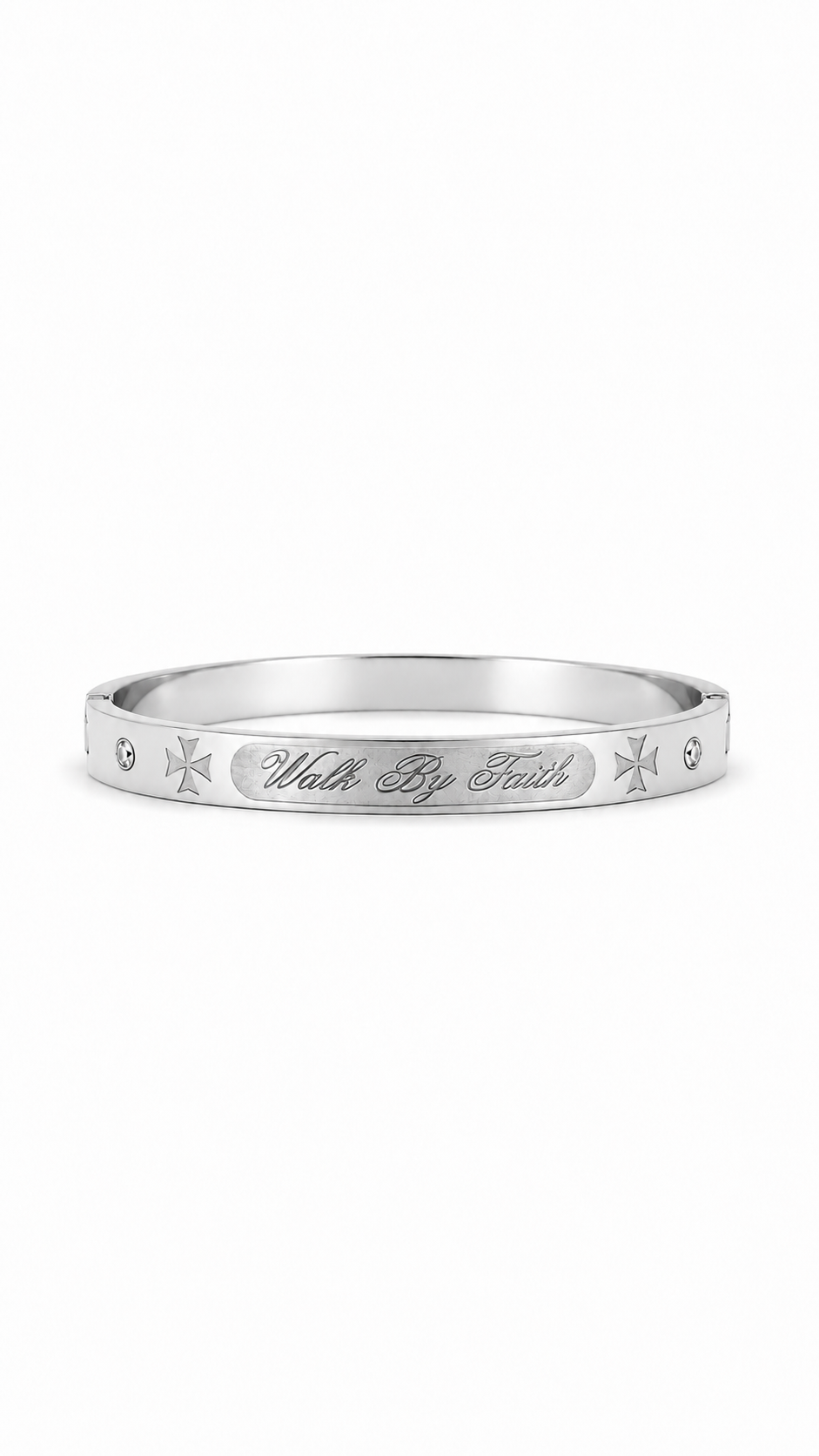 “Walk By Faith” bracelet (silver)