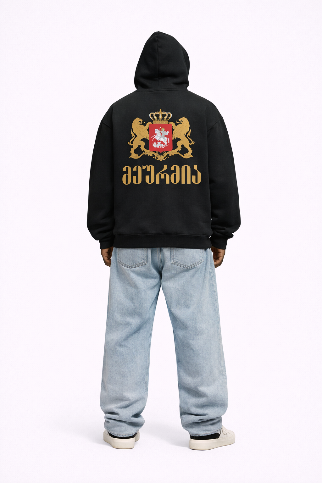 BLACK CREST LOGO HOODIE