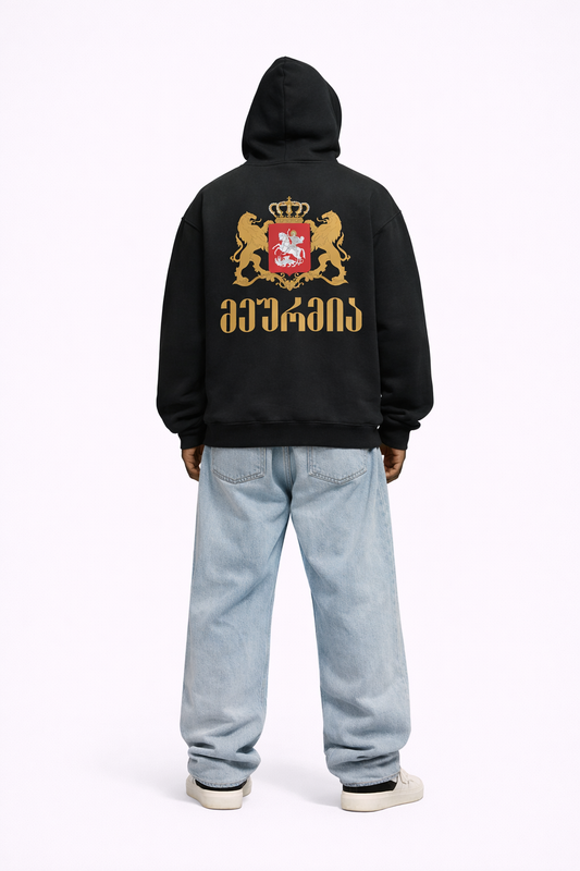 BLACK CREST LOGO HOODIE