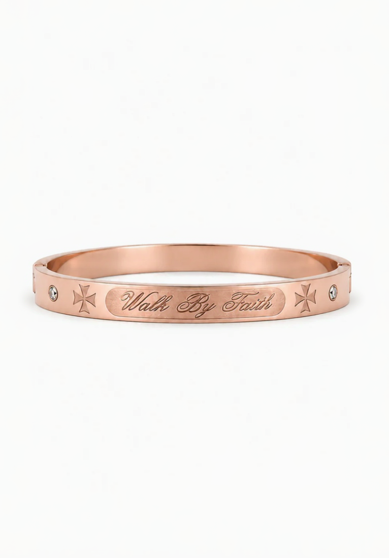 “Walk By Faith” bracelet (rosegold)