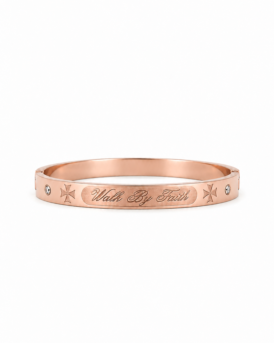 “Walk By Faith” bracelet (rosegold)