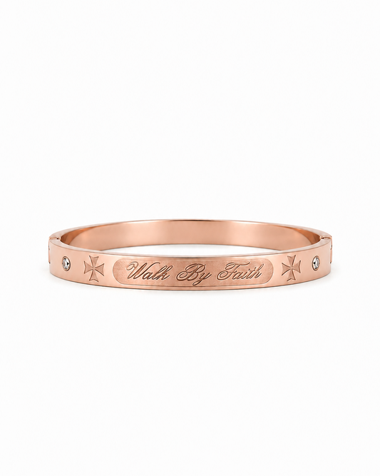“Walk By Faith” bracelet (rosegold)