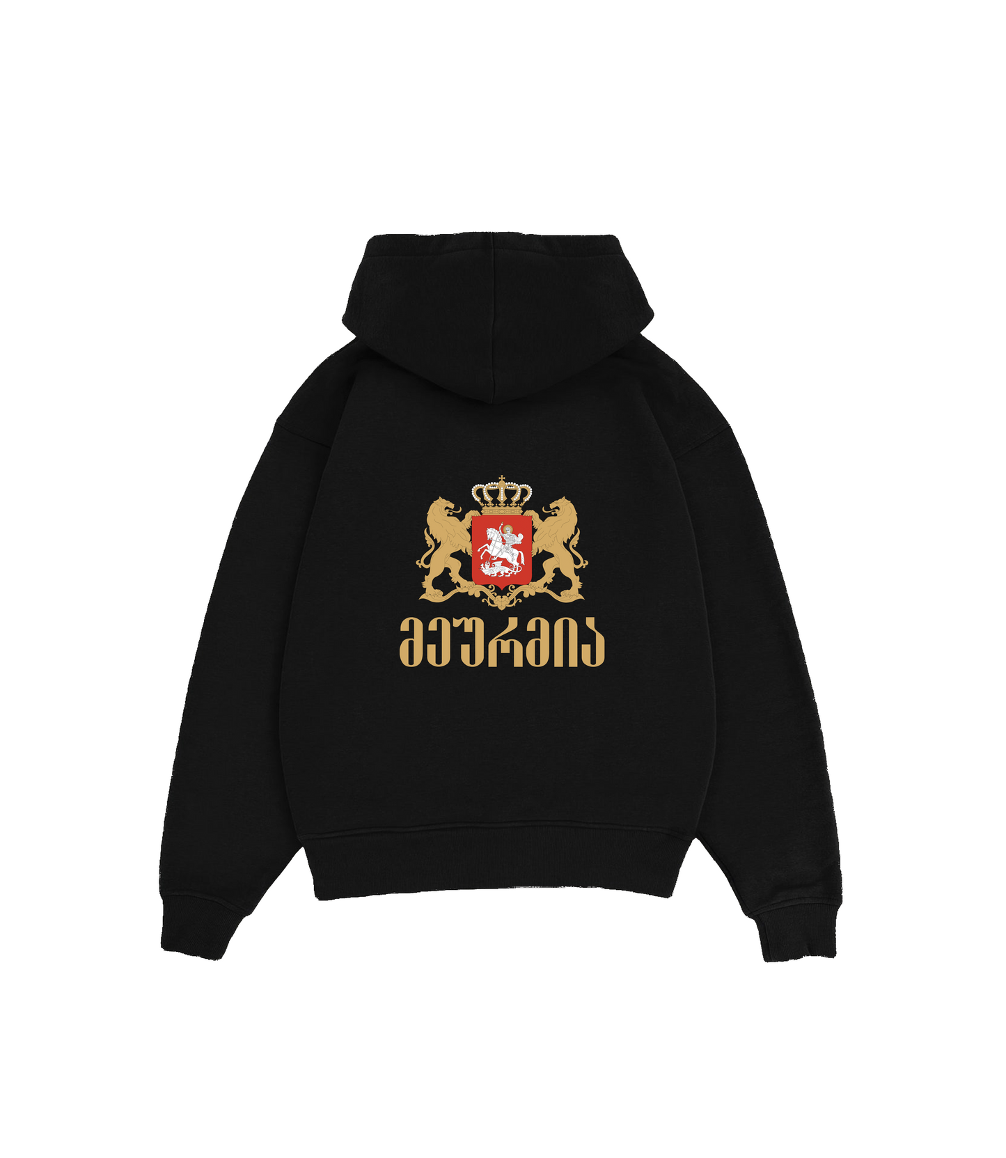 BLACK CREST LOGO HOODIE