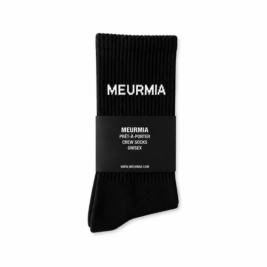 black / white logo socks