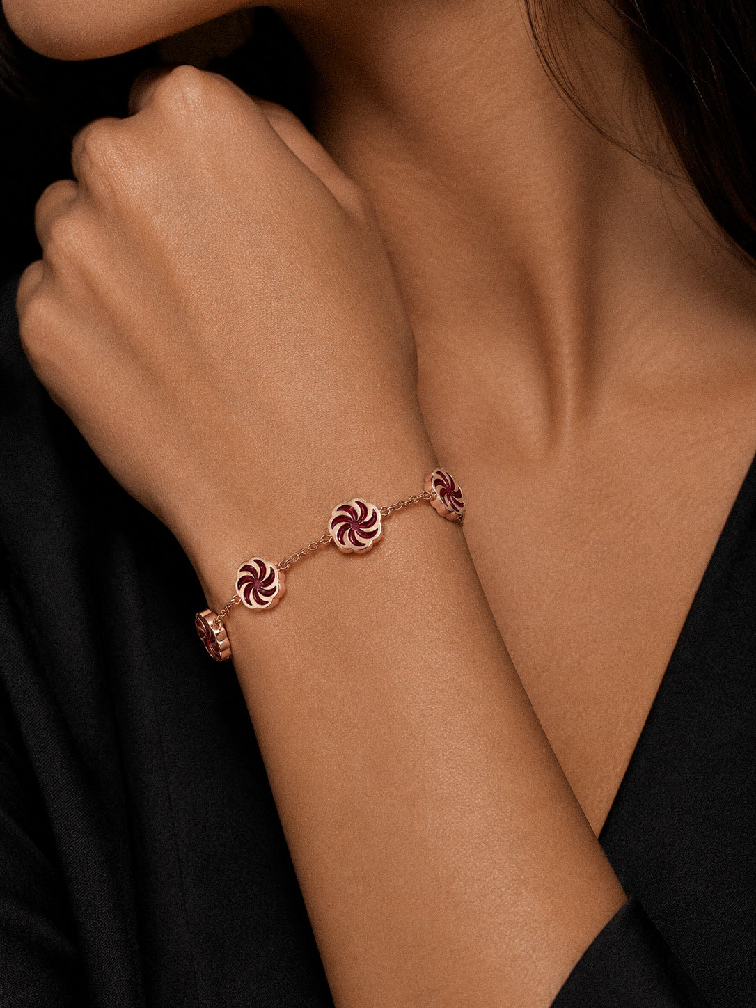 "BORJGHALI" bracelet multi (rosegold)
