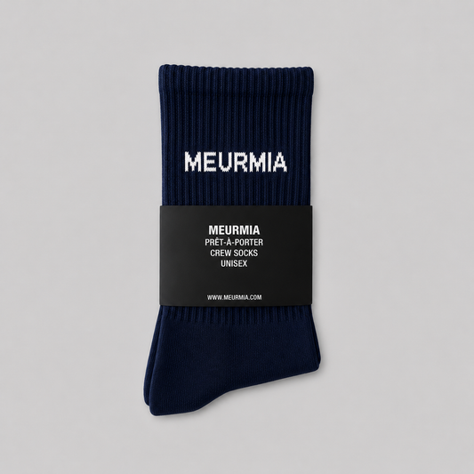 NAVY BLUE / WHITE LOGO SOCKS
