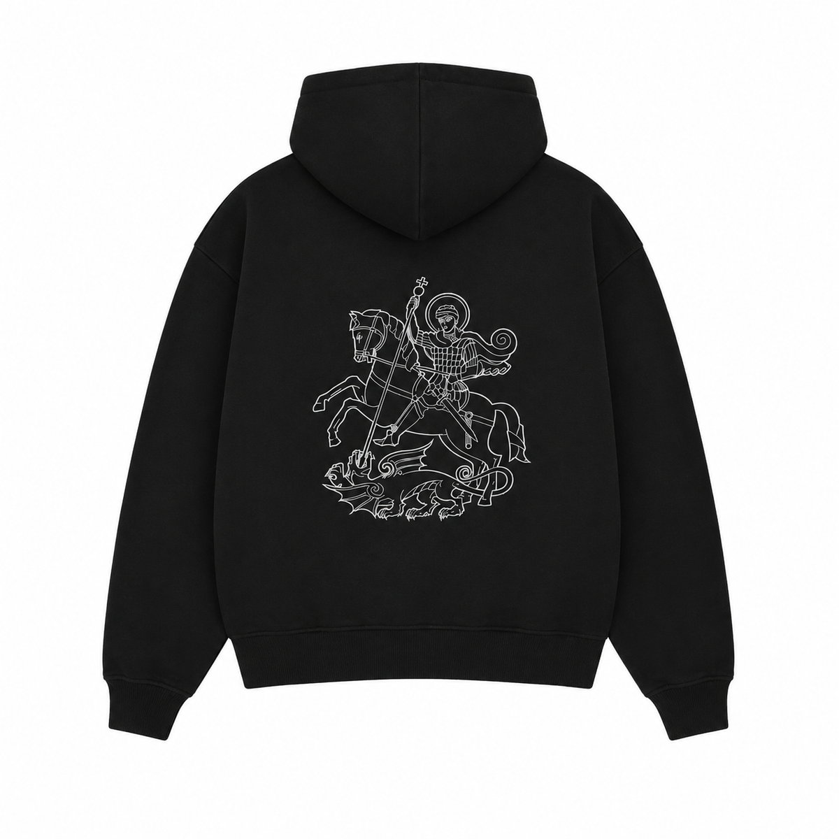 black "SAINT GEORGE"  hoodie