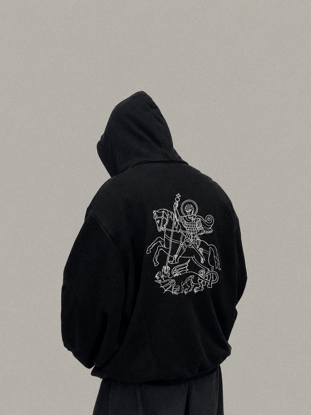 black "SAINT GEORGE"  hoodie