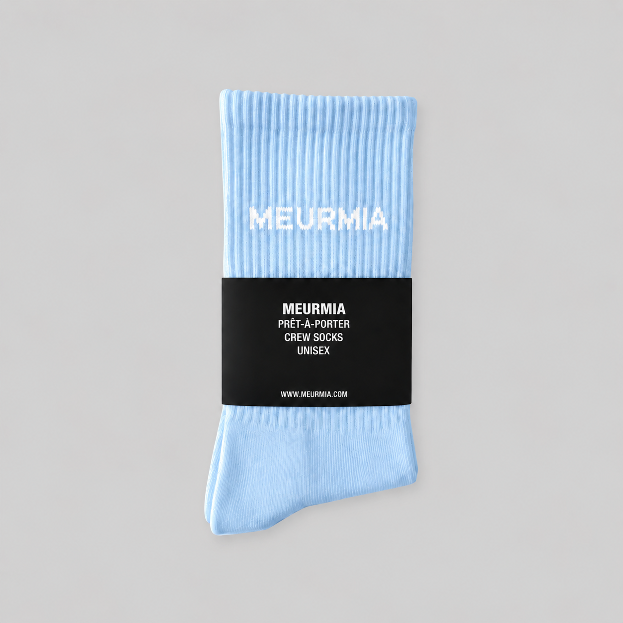skyblue / white logo socks