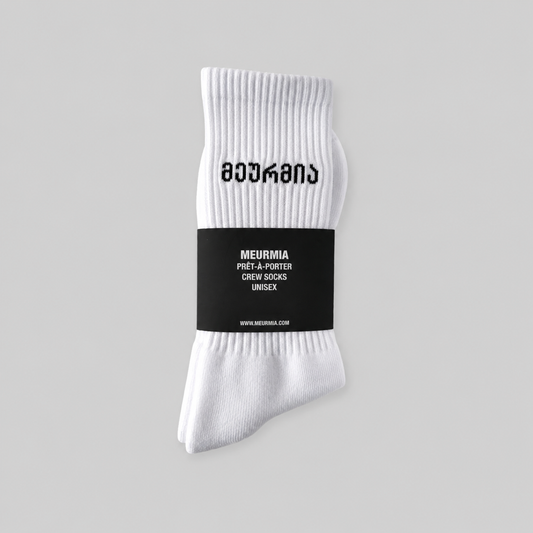 WHITE "მეურმია"LOGO SOCKS