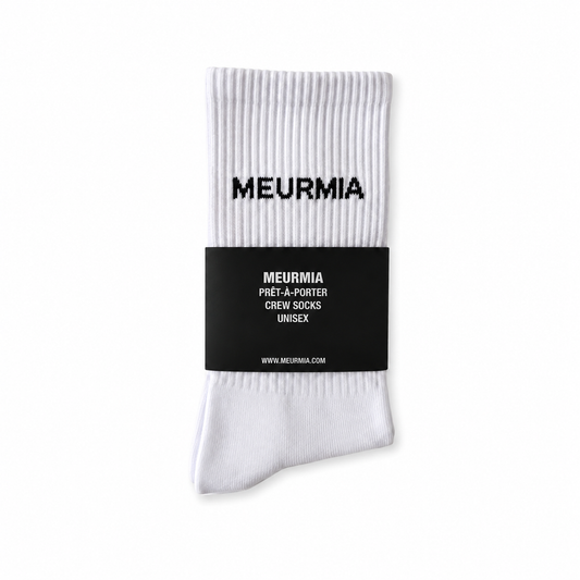 white logo socks