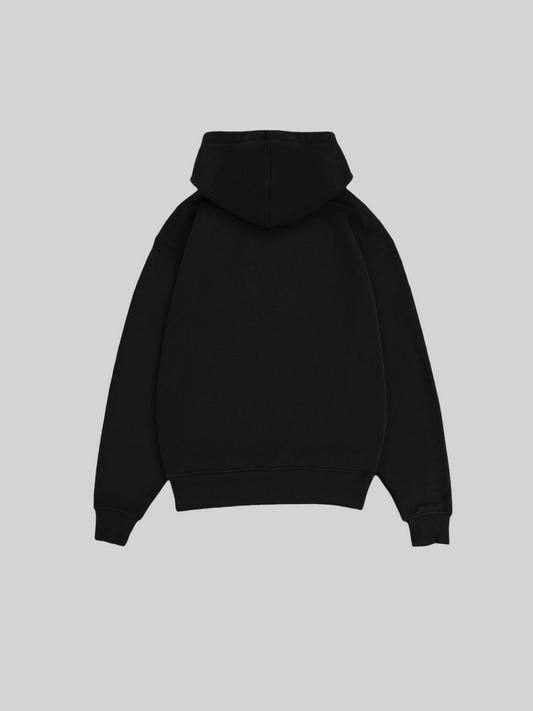 BLACK "POWER IN UNITY" SCRIPT HOODIE