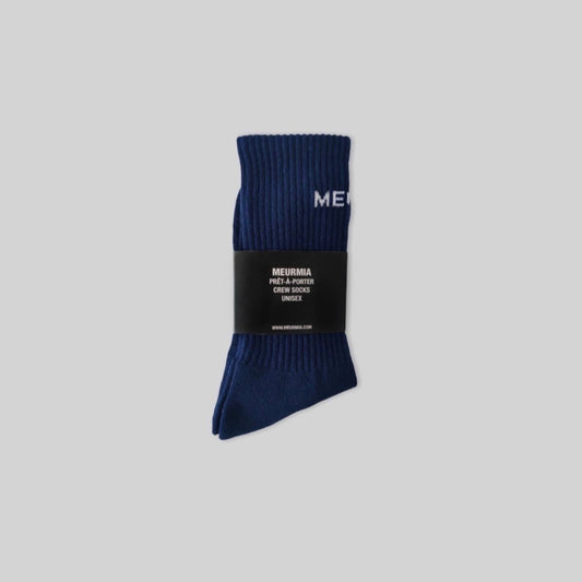 NAVY BLUE / WHITE LOGO SOCKS